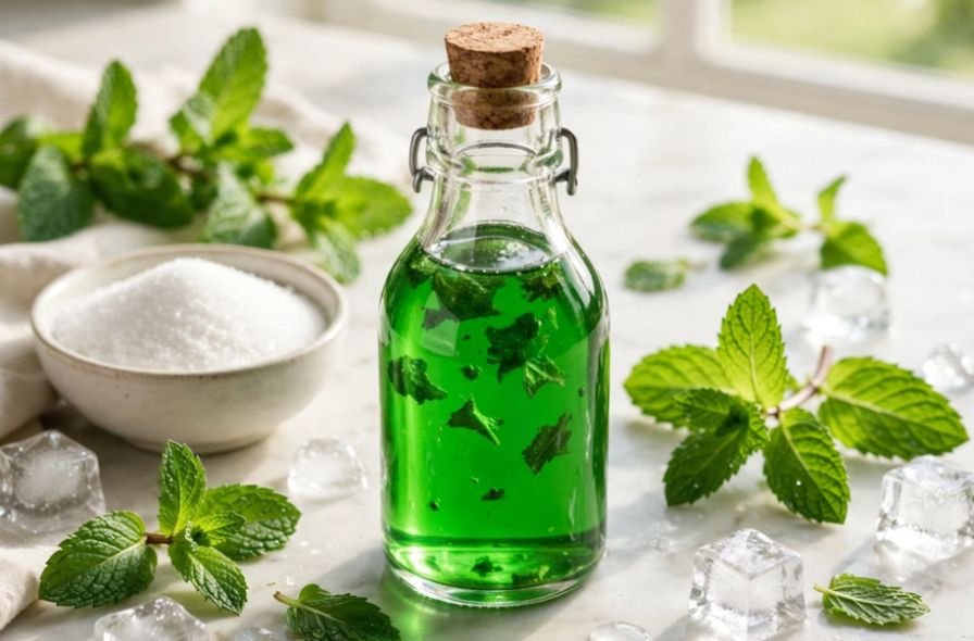Fresh Mint Simple Syrup Recipe Without Turning Brown