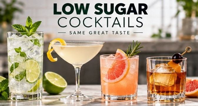 Low Sugar Cocktail Options for Home Bartenders That Still Taste Like Cocktails