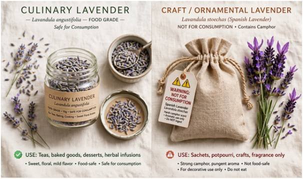 Culinary Lavender vs. Craft Store Lavender
