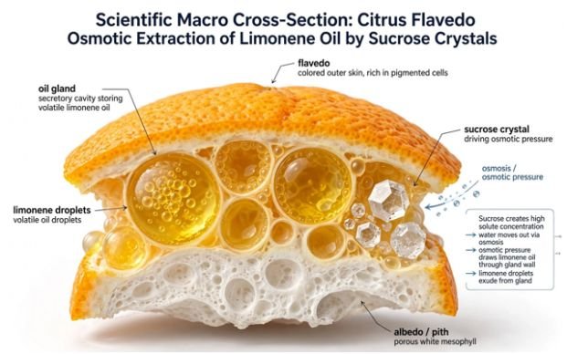 The Chemistry of Osmotic Citrus Oil Extraction