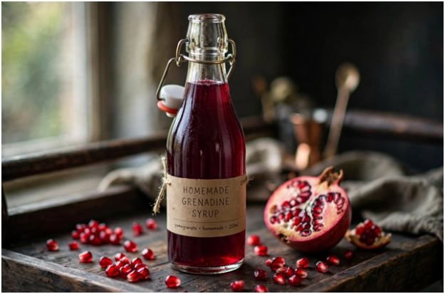 Homemade Real Grenadine Syrup From Pomegranate Juice