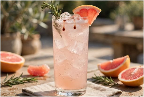 Grapefruit and Rosemary Herb Spritz